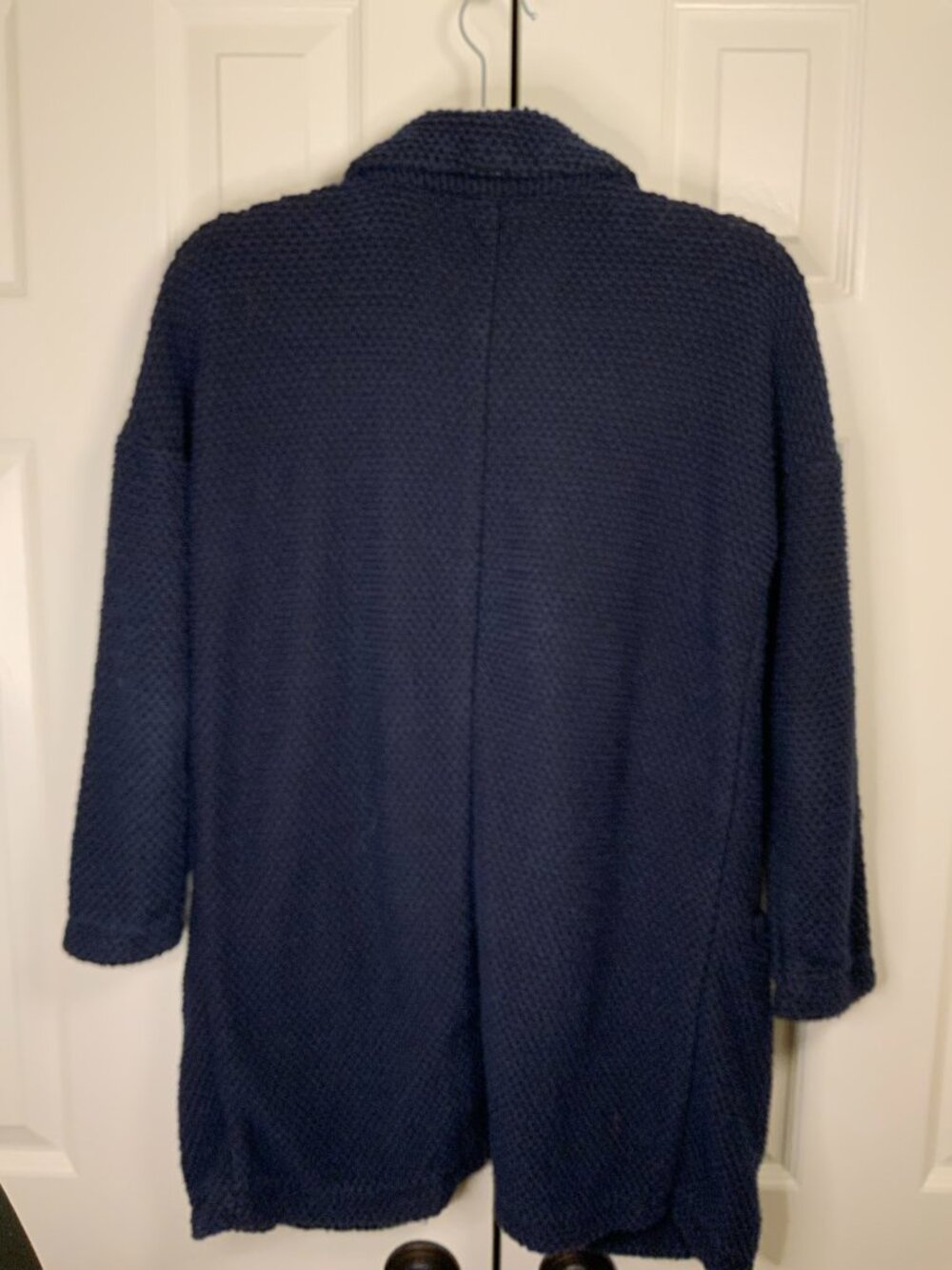 Marine Layer Navy Textured Open Front Cardigan Sweater XS - Picture 2 of 4